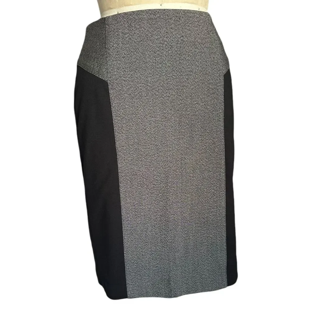 Womens Skirt Size 4 Black Grey Professional Structured Pencil Office Siren Work - Picture 2 of 8